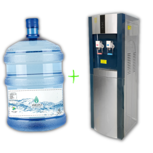 Botellón 20 Litros mas Dispensador Pedestal caliente-frio Ventilador