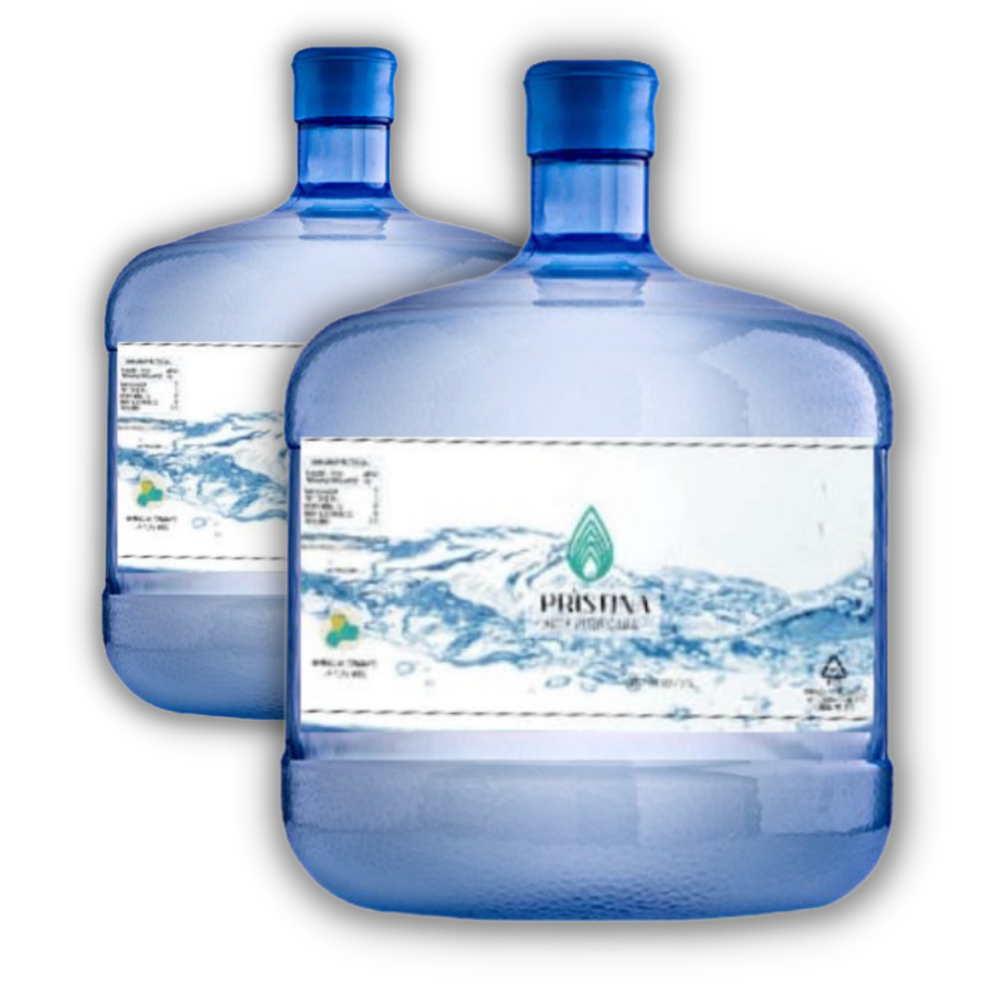 Kit dos botellones nuevos 10 Litros con recarga de agua incluida