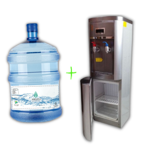Botellón 20 Litros mas Dispensador Pedestal con Frigobar